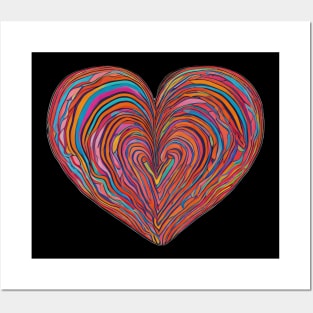 Colorful heart design | Posters and Art